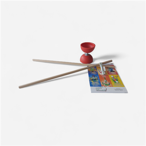 Diabolo small + baguettes en bois - rouge