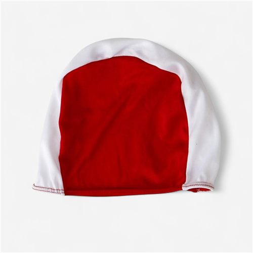 Bonnet de bain natation Tremblay polyester Adulte - Rouge/Blanc 