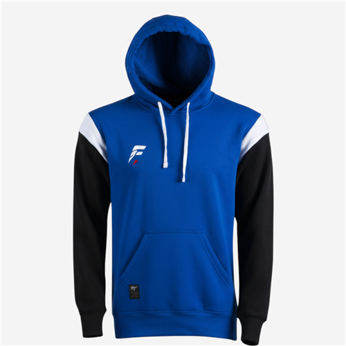 Sweat capuche conquête FORCE XV adulte roy / noir / blanc