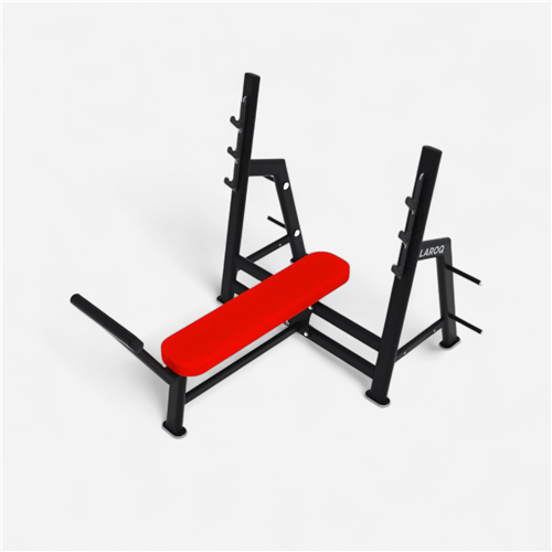 Banc de musculation Laroq - Banc développé couché rouge 