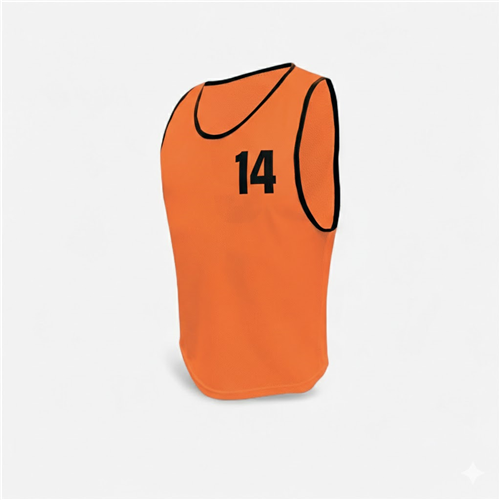 CHASUBLES NUMÉROTÉES ADULTE 11À15 ORANGE