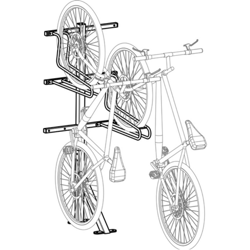SUPPORT VÉLO SUR PIED 2 ARCEAUX