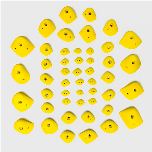 48 Prises Escalade - Pack Bon'Bac Jaune (sans visserie)
