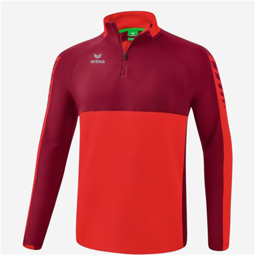 Sweat Shirt Erima - 1/2 Zip Rouge/Bordeaux