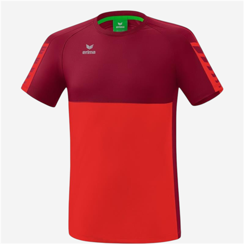 Maillot manches courtes Erima Homme - Rouge/Bordeaux