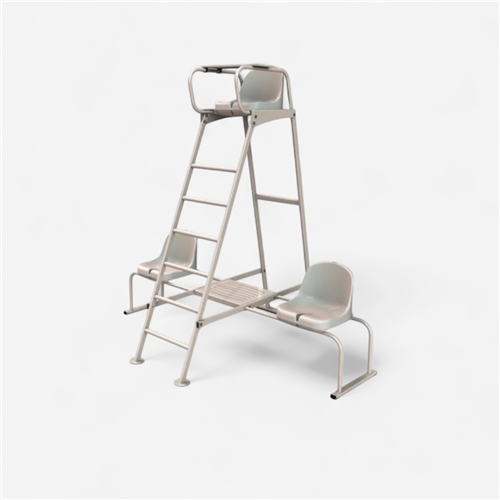 Chaise arbitre tennis Metaluplast - 2 chaises Laterales Alu 