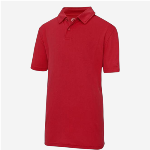 Polo manches courtes enfant Just Cool- Respirant Rouge 