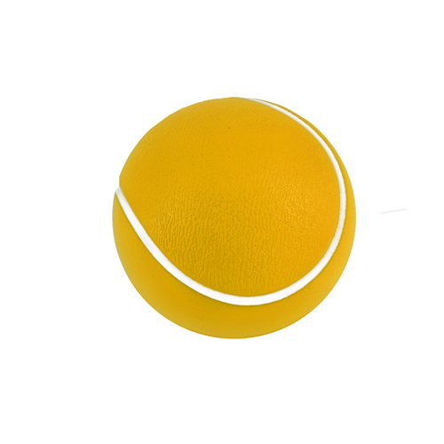 balle de mini tennis en mousse jaune et blanc