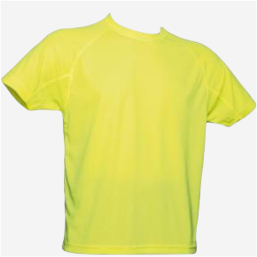 Tee shirt manches courtes homme Acqua Royal - Respirant Jaune Fluo 