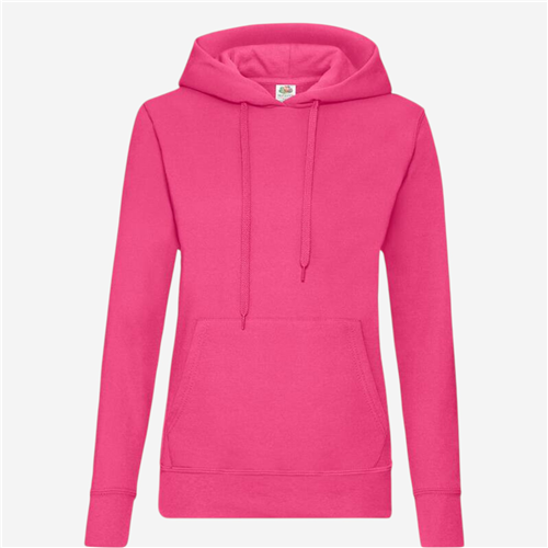 Sweat Capuche femme Fruit Of The Loom - Rose Fuchsia
