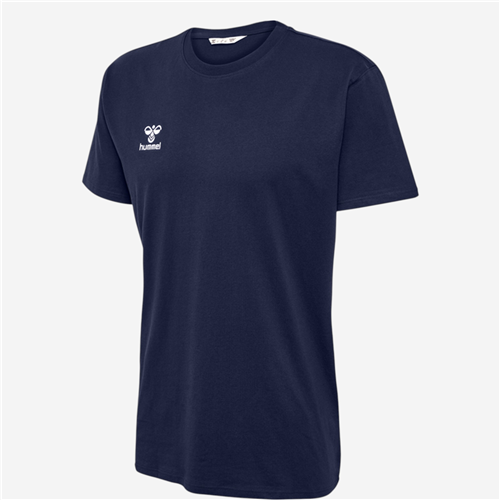 Maillot manches courtes Hummel Homme - Coton bleu marine