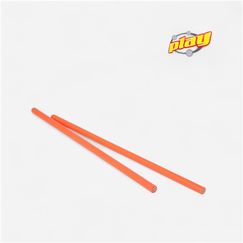 Paire de baguettes silicone flexible Play Juggling bâton du diable - Orange