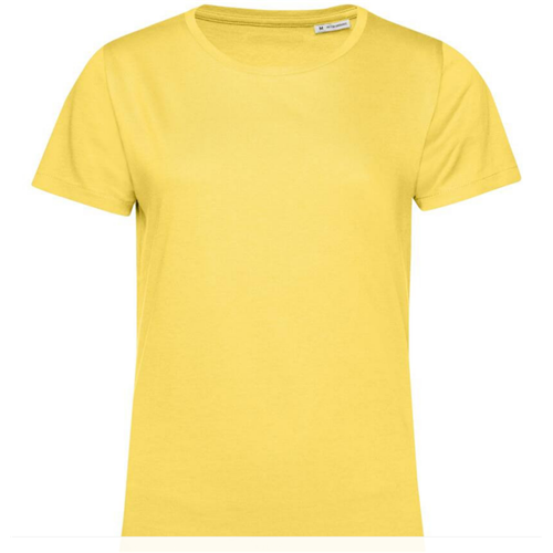 T-SHIRT COTON ORGANIC FEMME JAUNE