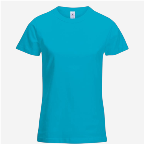 Tee shirt manches courtes femme B&C - 150 Bleu Atoll 
