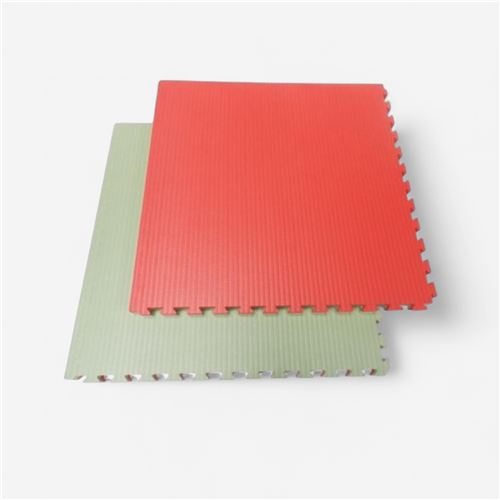 Lot de 10 tapis puzzles 100x100x4 cm combat Sportcom - vert/rouge