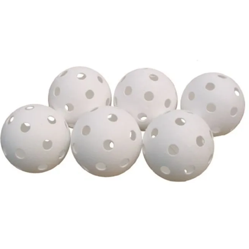 6 balles unihockey blanches - Megaform
