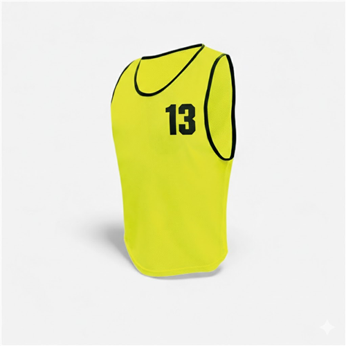 CHASUBLES NUMÉROTÉES ADULTE 11 À15 JAUNE