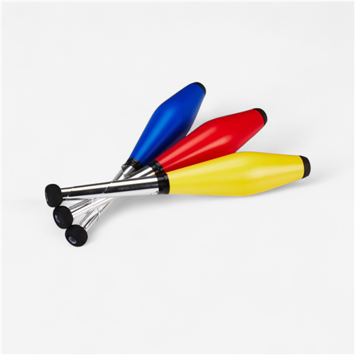 Lot de 3 massues junior initiation - jaune/rouge/bleu