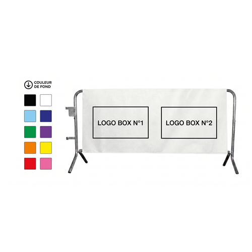 Housse barrière PVC personnalisée 155 x 210 cm