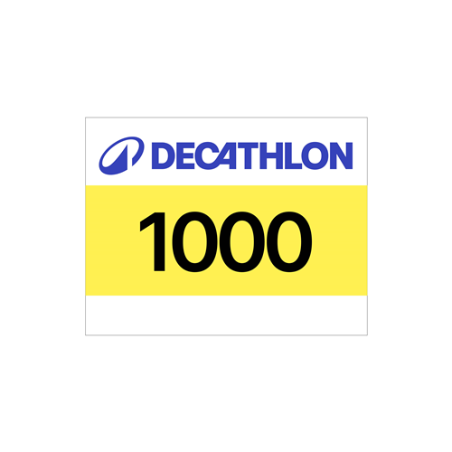 dossards course à pied decathlon jaune 1-1000