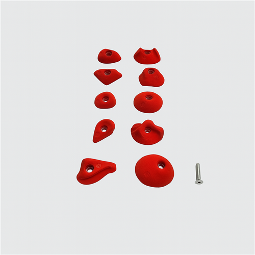 100 Prises escalade - Pack ASC rouge (avec visserie)