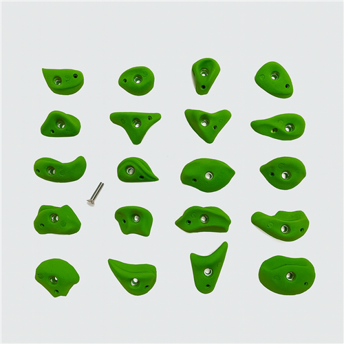 100 Prises escalade - Pack ASC vert (avec visserie)