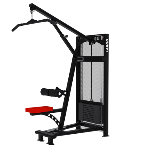 Machine de musculation dos avec charge de 100 Kg - Laroq Tirage Vertical NC05 rouge