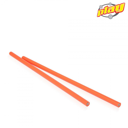PAIRE DE BAGUETTES SILICONE FLEXIBLE ORANGE POUR BATON DU DIABLE