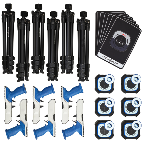 PACK TIR LASER AVEC 6 PISTOLETS, 6 CIBLES, 6 TREPIEDS, 6 TAPIS DE TIR ET VALISE