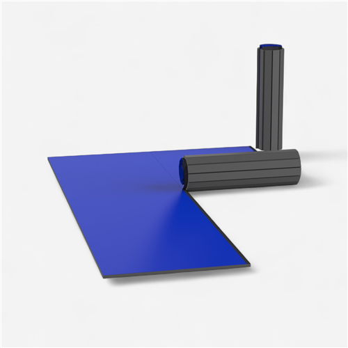 Tapis de sol combat 1m2 x4cm Sportcom - Flexiroll Lisse bleu