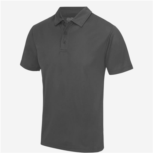 Polo manches courtes homme Just Cool- Respirant Gris Fonce 