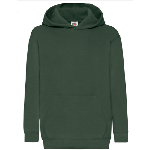 SWEAT CAPUCHE ENFANT VERT FONCE