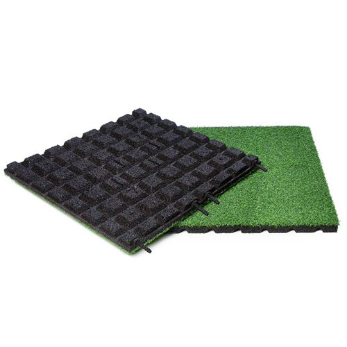 Lot de 80 dalles de protection sol fitness confort 500x500x30 mm