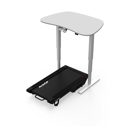 Tapis de marche bureau - ActivUP Easywalk Mélaminé Blanc 120C noir
