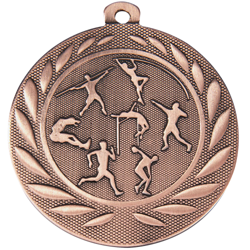 MEDAILLE ATHLETISME BRONZE 50 MM