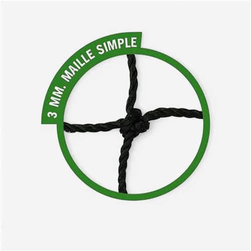 Filet de football Sportifrance - 11 Maille Simple 3mm Transportable