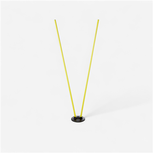 Socle jalon 3 trous Tremblay caoutchouc - Noir