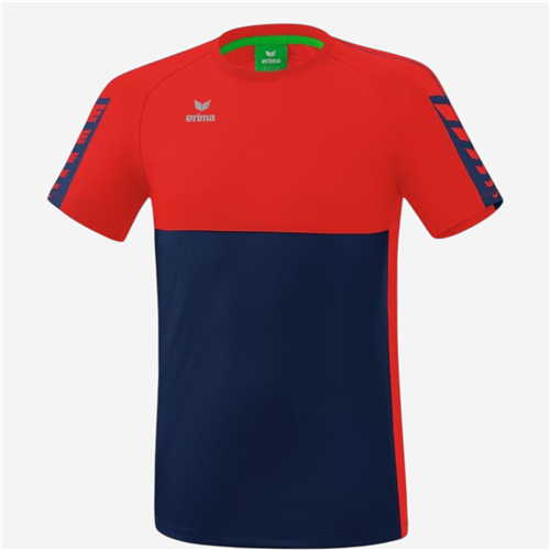 Maillot manches courtes Erima Homme - Navy/Rouge