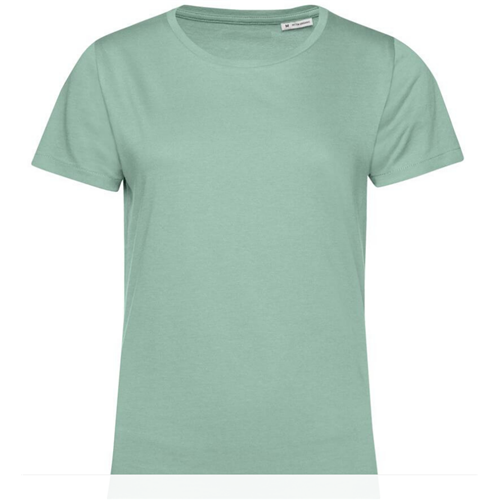 T-SHIRT COTON ORGANIC FEMME VERT D'EAU