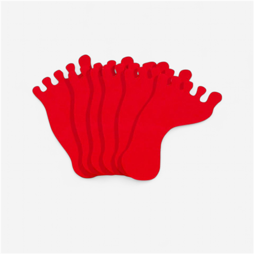 Empreintes sol baby gym Csy Plastique - Lot de 6 pieds rouge