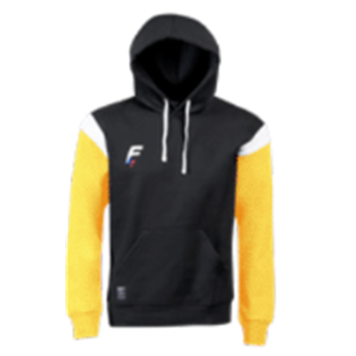 Sweat capuche conquête FORCE XV enfant jaune / noir / blanc