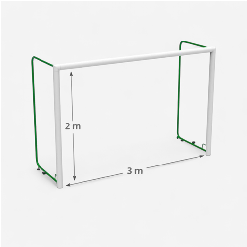 But de football Metaluplast - Acier Plastifie Mobile 3X2M
