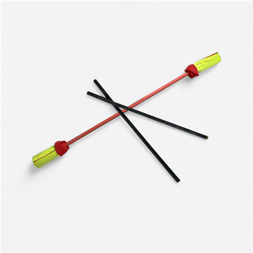 Bâton du diable Fleur Disco + baguettes - orange/jaune/rose