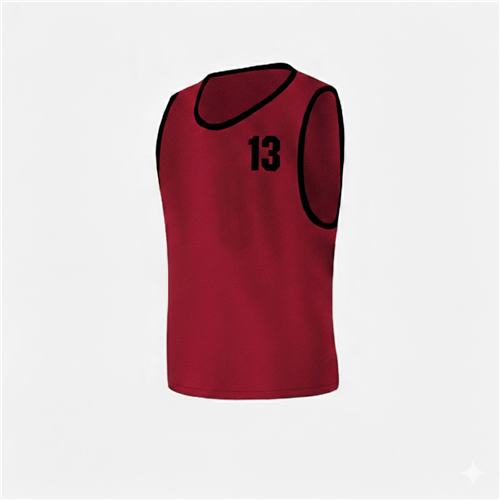 CHASUBLES NUMÉROTÉES ADULTE 11 À15 ROUGE