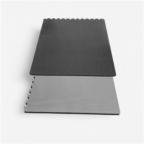 LOT 10 TAPIS PUZZLE 4CM NOIR/GRIS - Mousse EVA recyclée