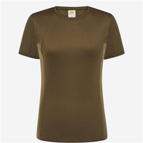 Maillot manches courtes femme JHK Textile - Polyester Khaki 