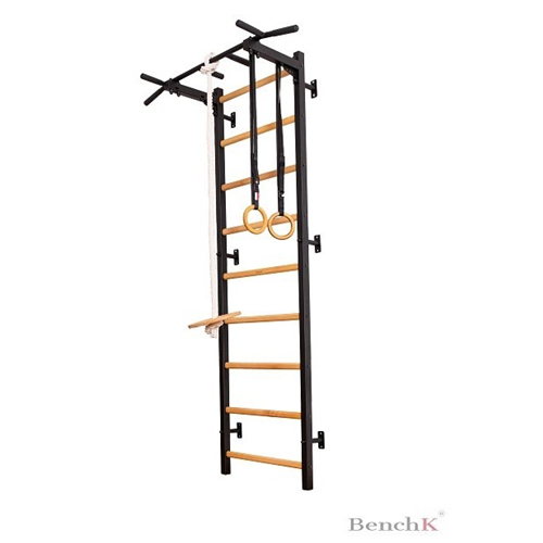 Espalier fonctionnel avec accessoires gymnastique - BenchK 721B+A076 noir bois