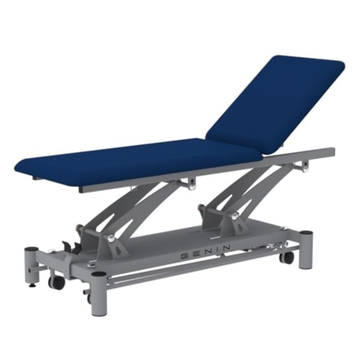Table de massage kiné - Table 2 plans dossier proclive bleu saphir