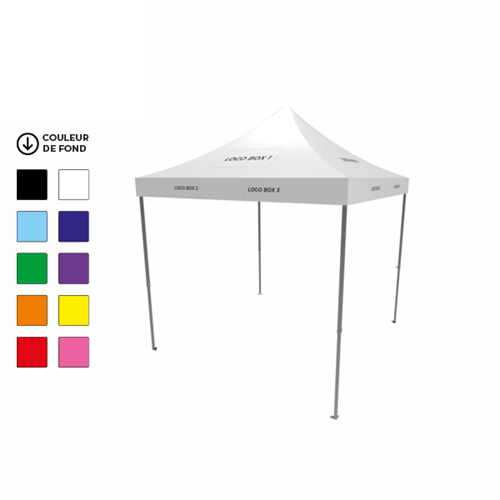 Tente pliante 3x3m professionnelle à personnaliser