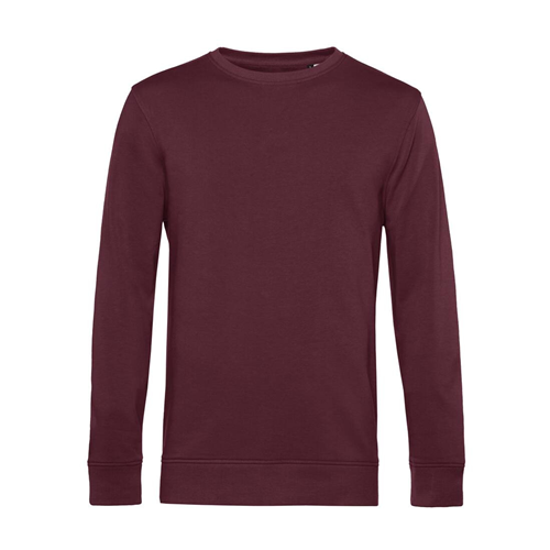 SWEAT COL ROND ORGANIQUE HOMME BORDEAUX